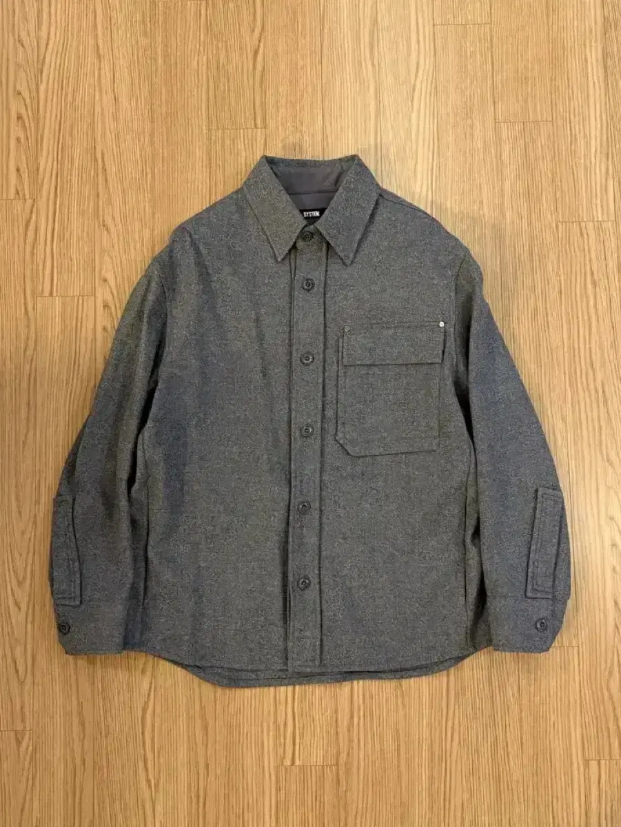 System Homme Shirt Wool Jacket. Gray. 95