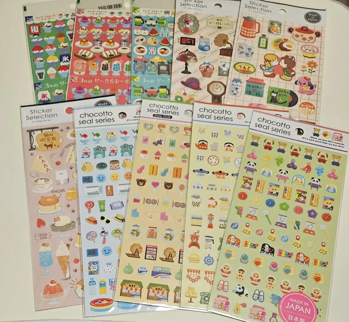 Japan Takku sticker Bulk of 10 dessert concepts for yeoreum, festival, retro, and desserts