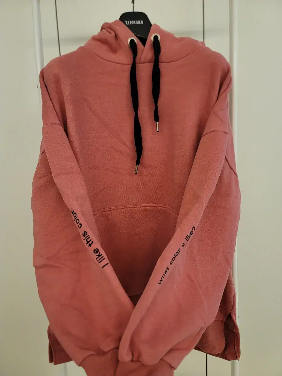 Overfit hoodie (brushed, size 100~110) pink color sells