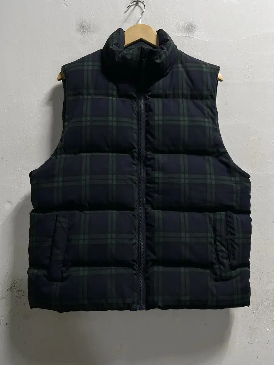 100 LAB STUDIO Check Padded Vest Genuine