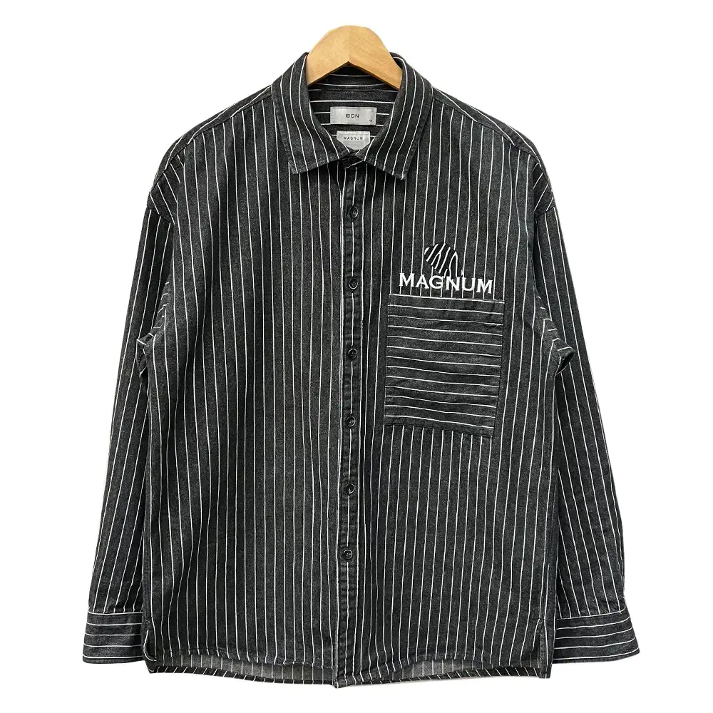 BON Bone Artwork Wide Stripe Shirt 100% Cotton