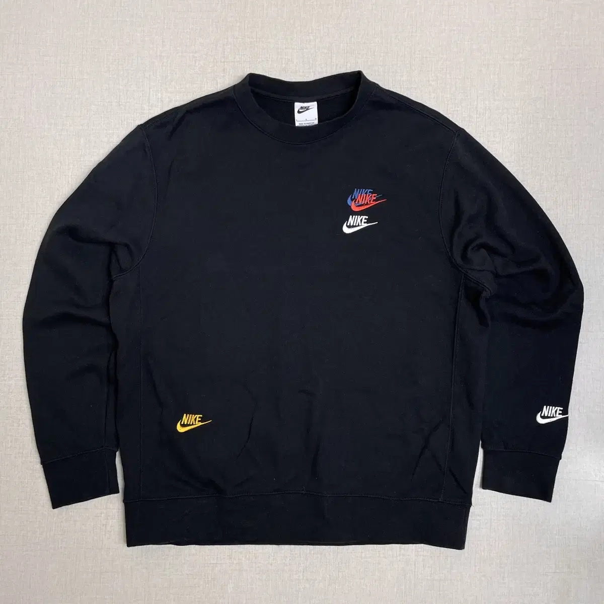 [TAPPO] Nike Swoosh Embroidered Long Sleeve Tee Black L