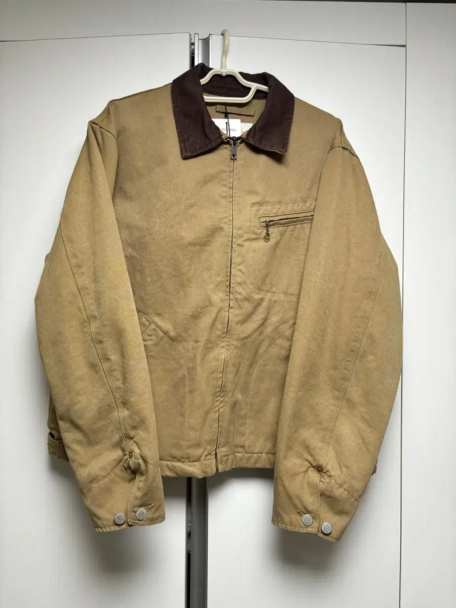 [New, L] Outstanding Heavy Canvas Work Jacket Beige