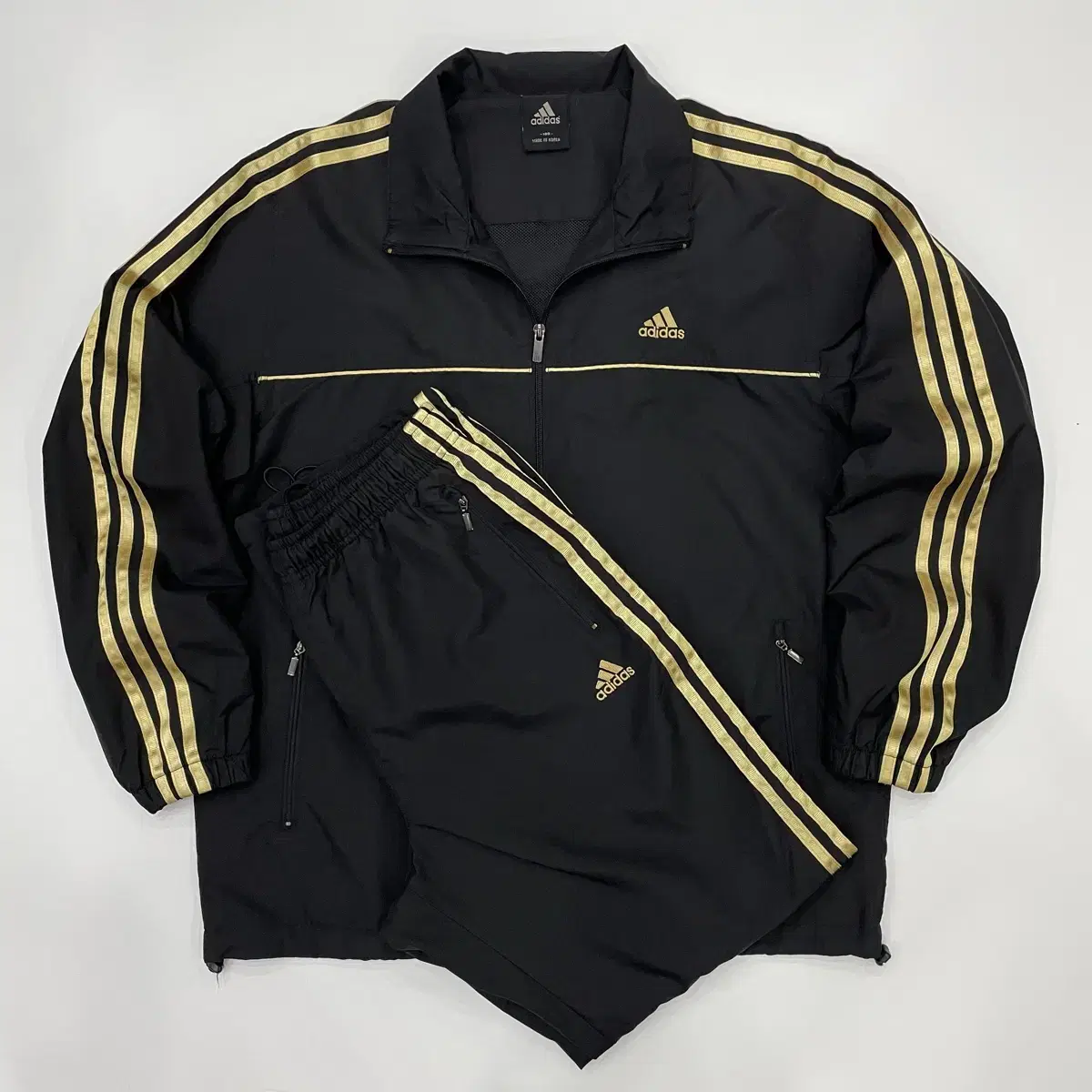 [L] Free Shipping Adidas BlackGold Woven Setup