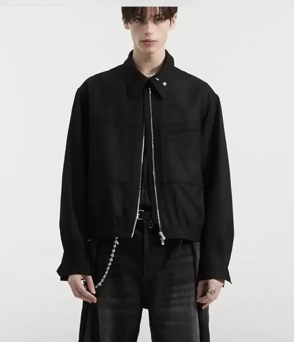 [2] Alene 3D ver4 detail wool short jacket [black].