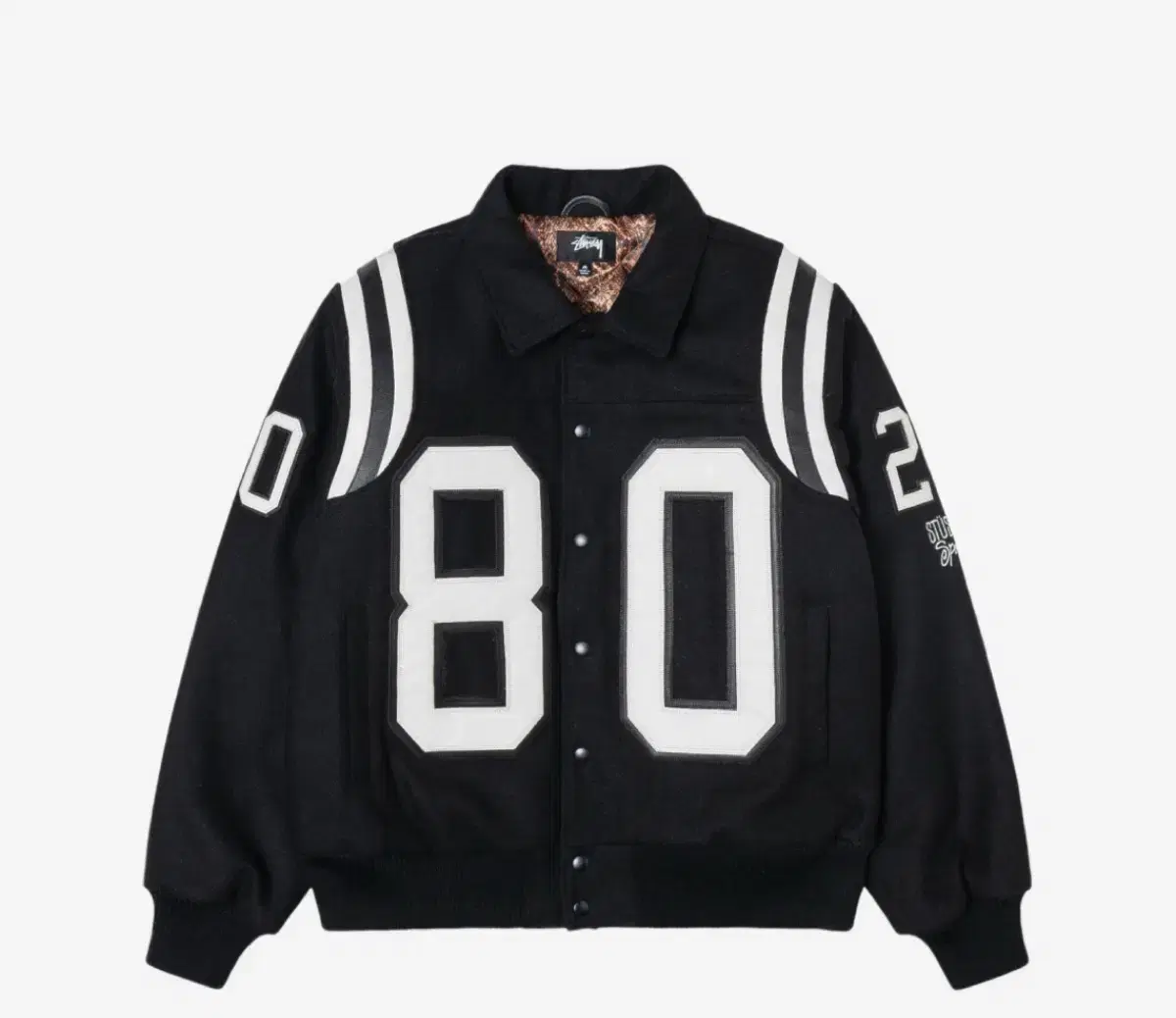 Stussy 80 Varsity Wool Jacket Black