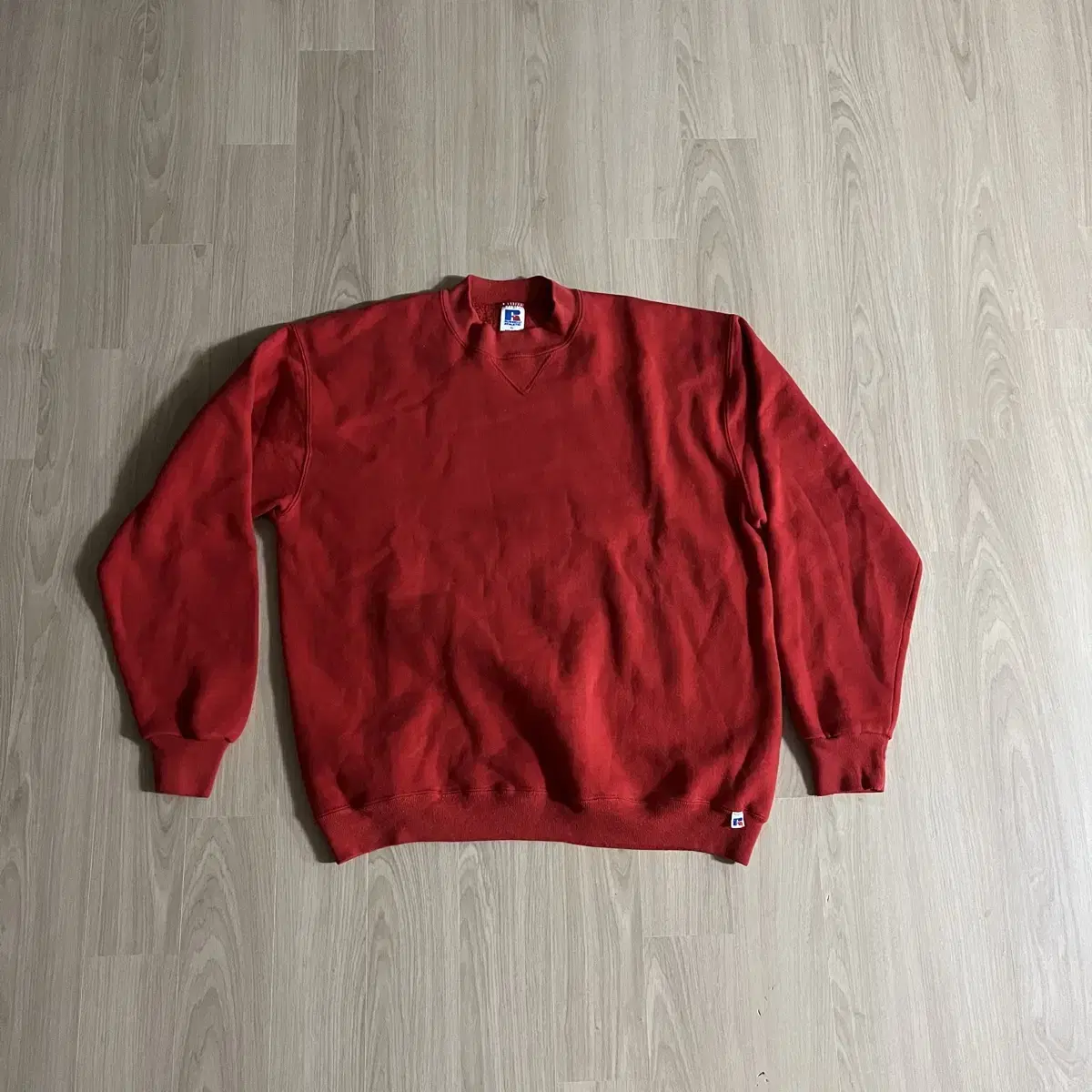 [XL] 80s USA Vintage Russell Sweatshirt Top-Shirt Red