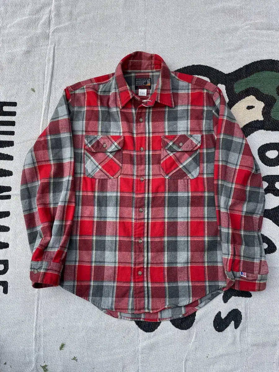 Edwin flannel western shirt L 100-105 (rrl)