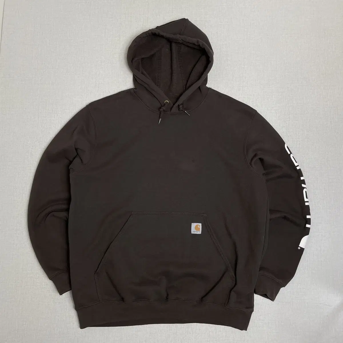 [TAPPO] Calhart Basic Small Logo Hoodie Brown L