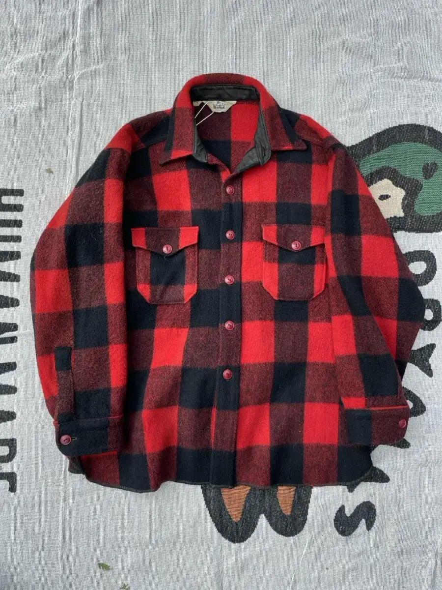 60s Woolrich Buffalo Check Wool Jacket XL 105