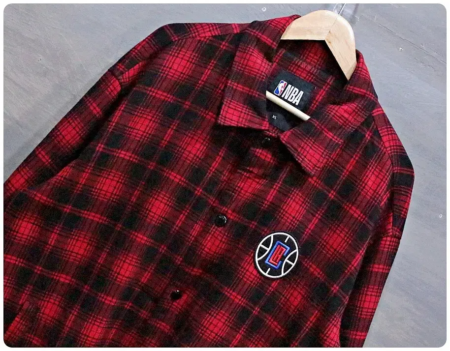 NBA LA Clippers Tartan Check Coach Jacket - Men's XL/105