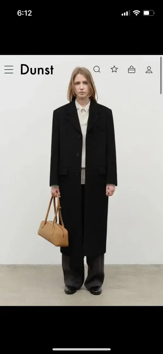 던스트 UNISEX 2-WAY 3 BUTTON CASHMERE COAT