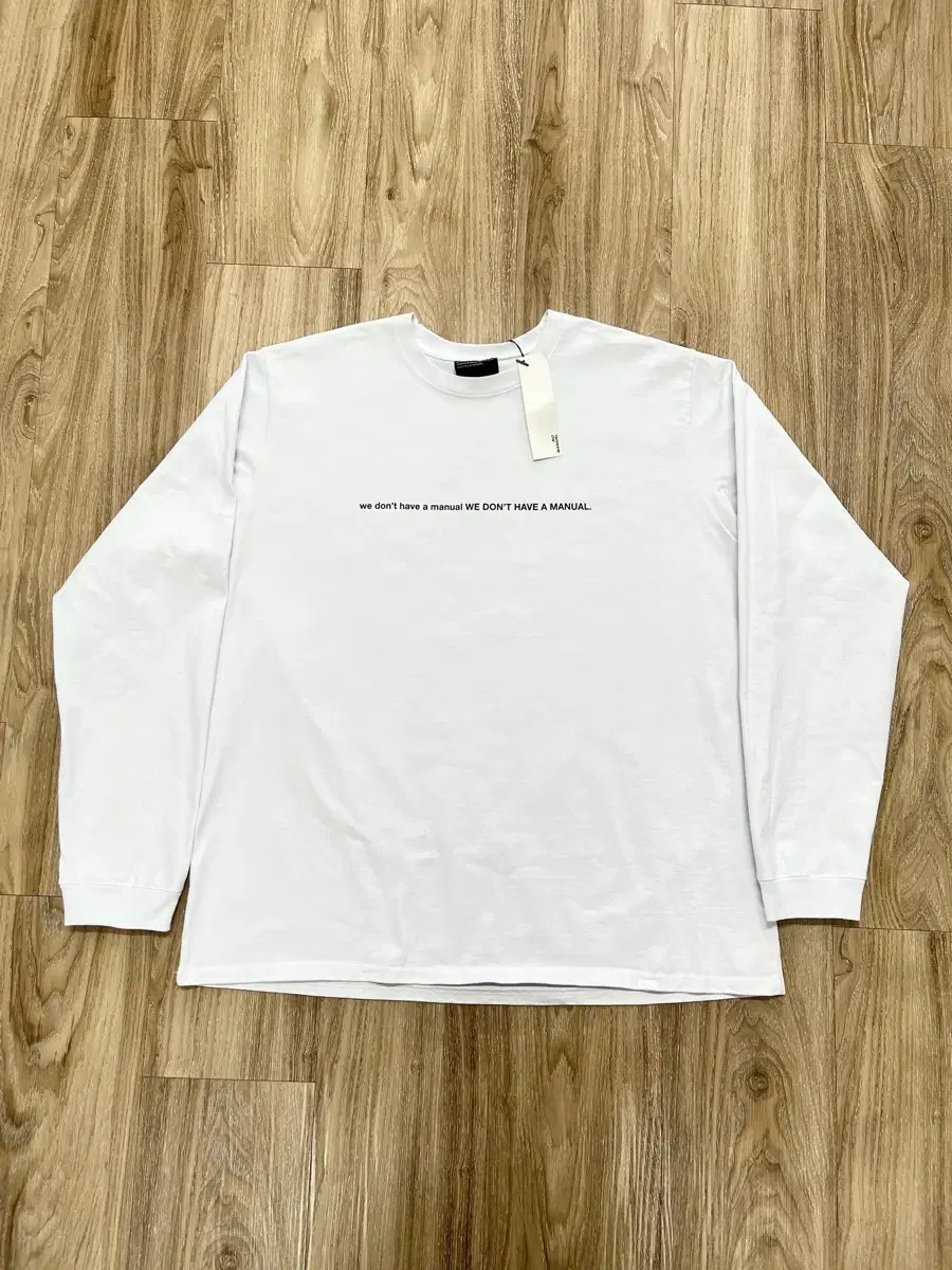 (new)No Manual White Long Sleeve T-Shirt XL