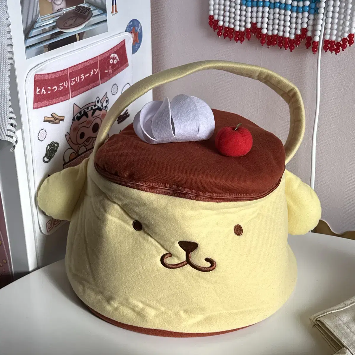 (Discounted until this week only)Sanrio Pompompurin Classic Pudding Prop Storage Case Vintage