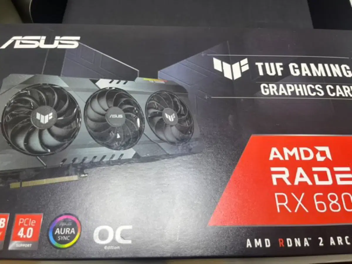 asus tuf  rx6800 16g 팝니다. 풀박스(보증 25.05)