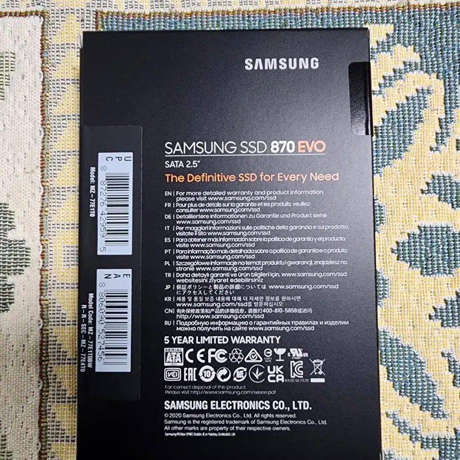 삼성 SSD EVO 870 EVO 1T 미개봉 새상품