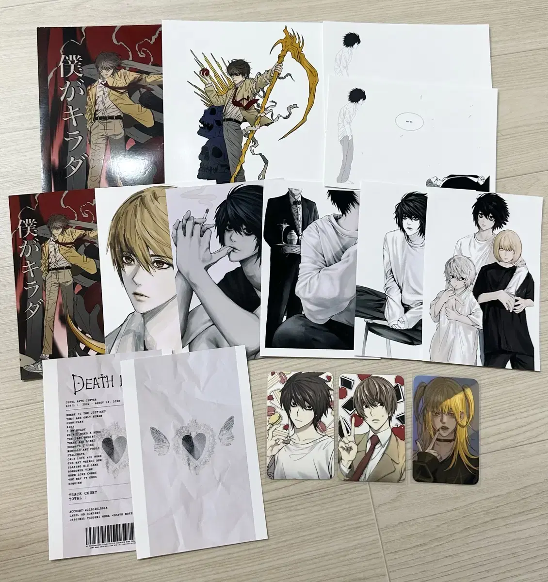 Death Note PvP photocard Merch wts L l Raito Misa Montachi