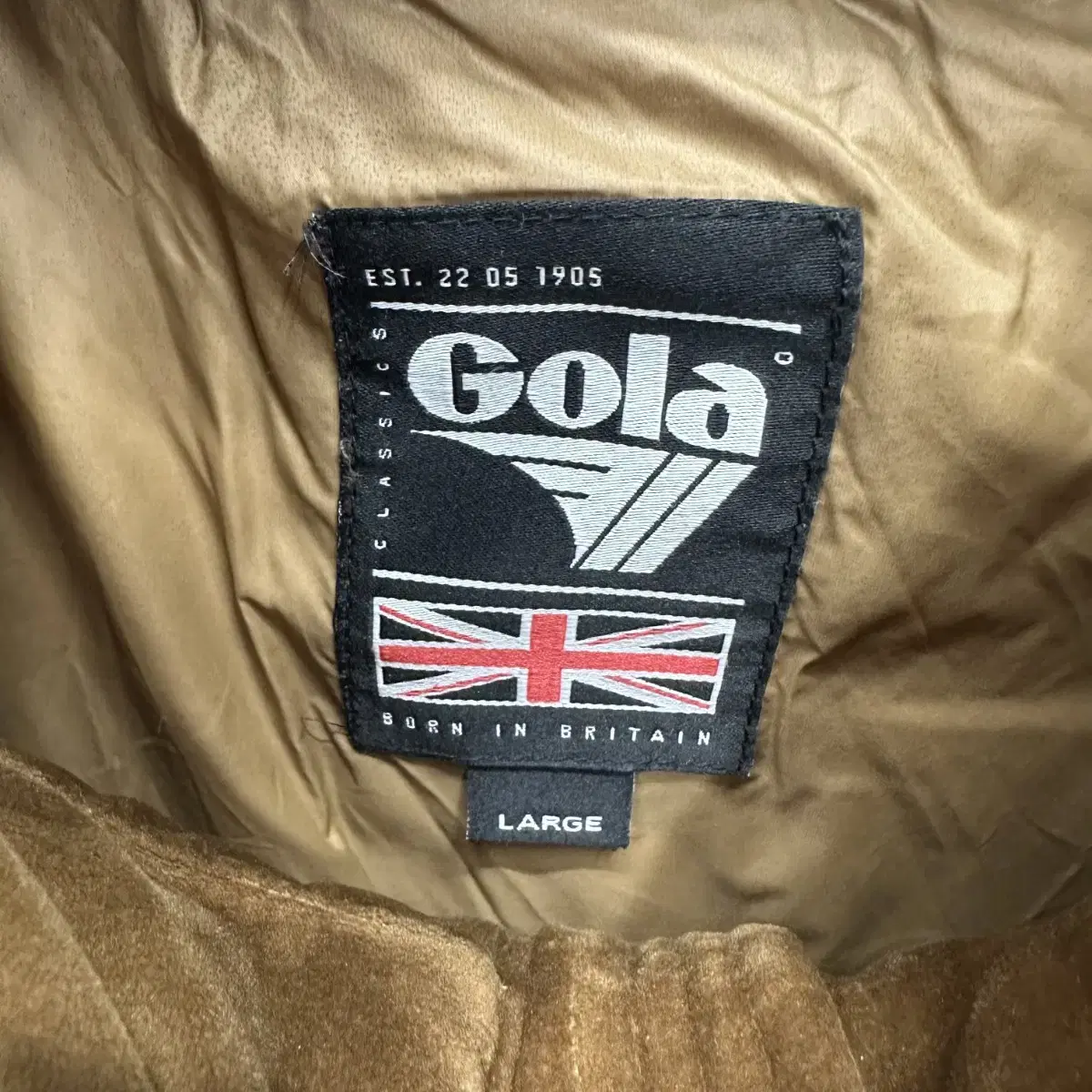 100~105 GOLA 남자 덕다운 오버핏 벨벳 패딩