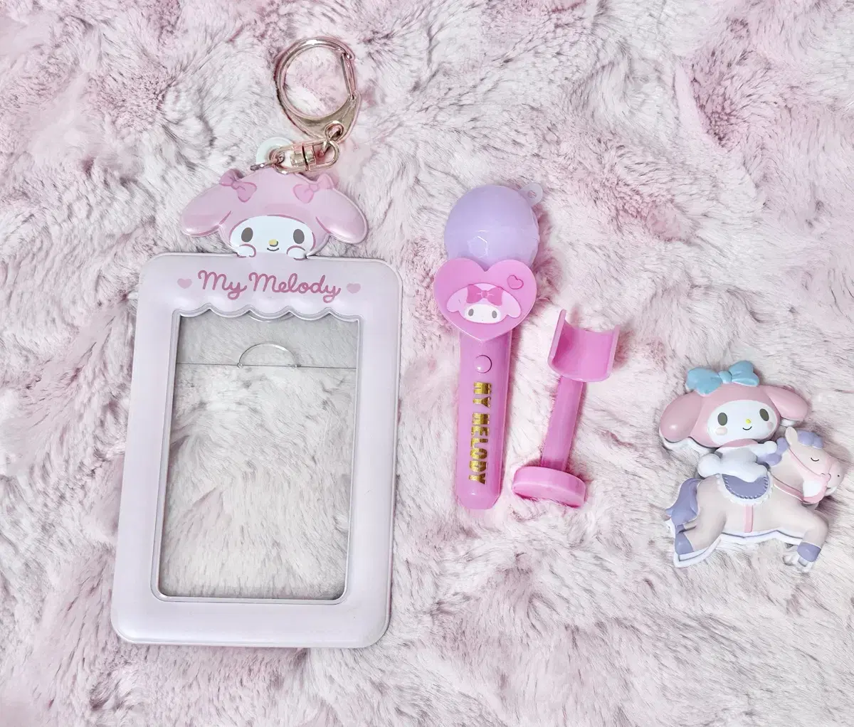 Sanrio Maimelodi Photocard holder,Pitato Microphone Light,Tongs