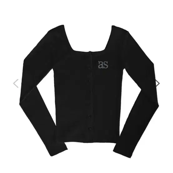 애즈온 가디건 블랙 sicily button cardigan black