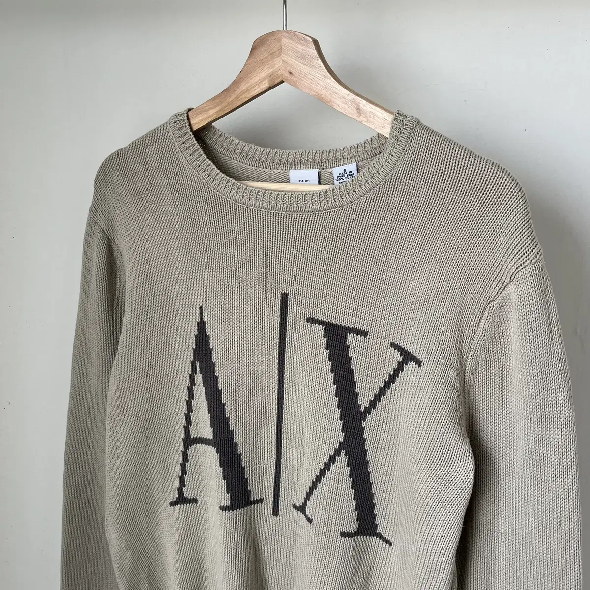 ARMANI EXCHANGE " Big Logo " cotton Knit