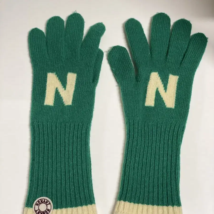 노앙 장갑 LOGO PATCH KNIT GLOVES GREEN (S)