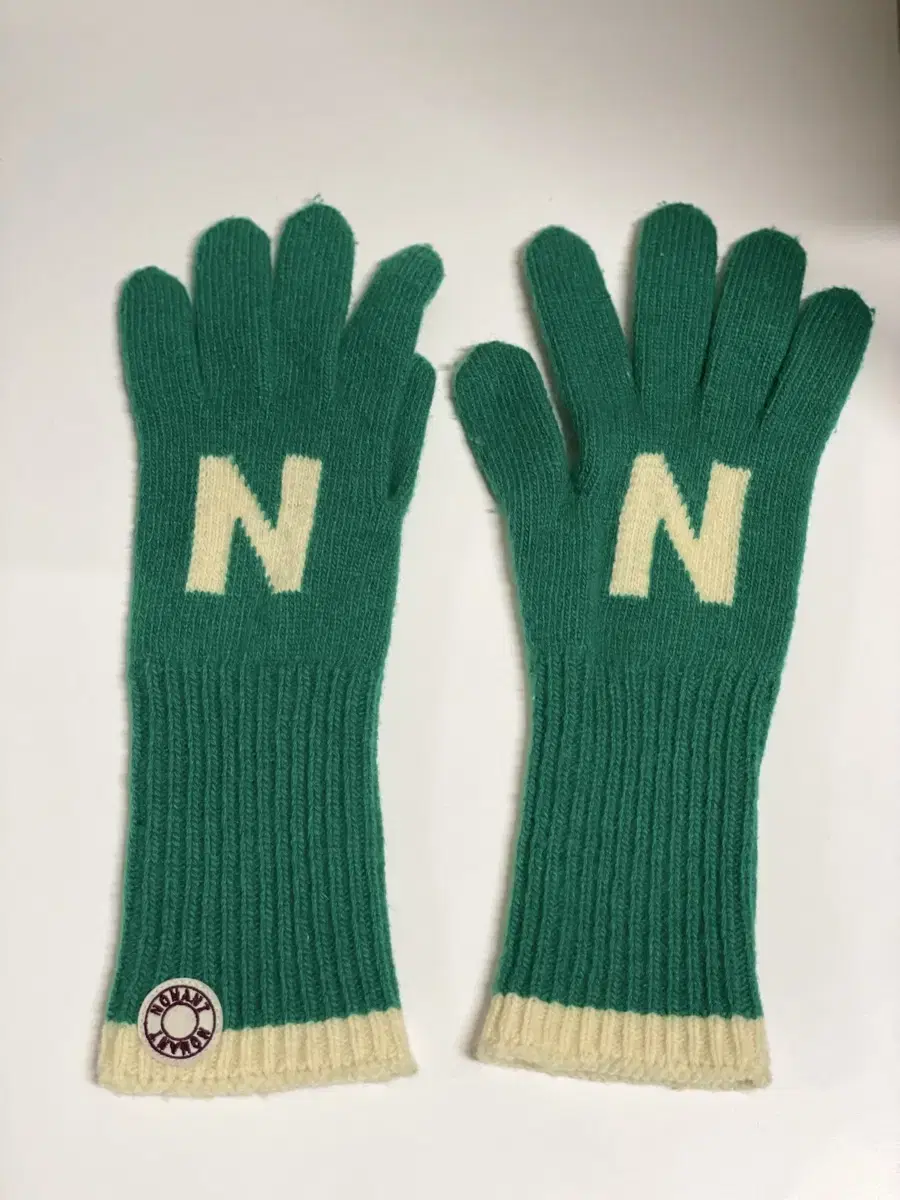 노앙 장갑 LOGO PATCH KNIT GLOVES GREEN (S)