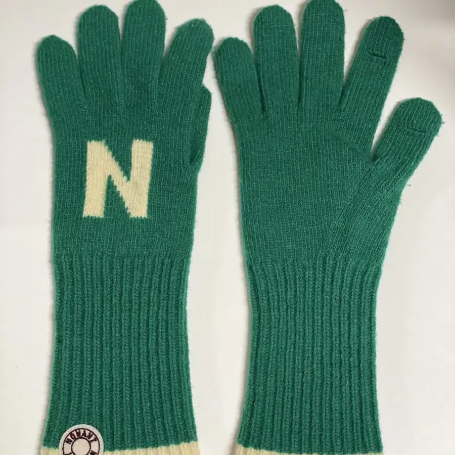 노앙 장갑 LOGO PATCH KNIT GLOVES GREEN (S)