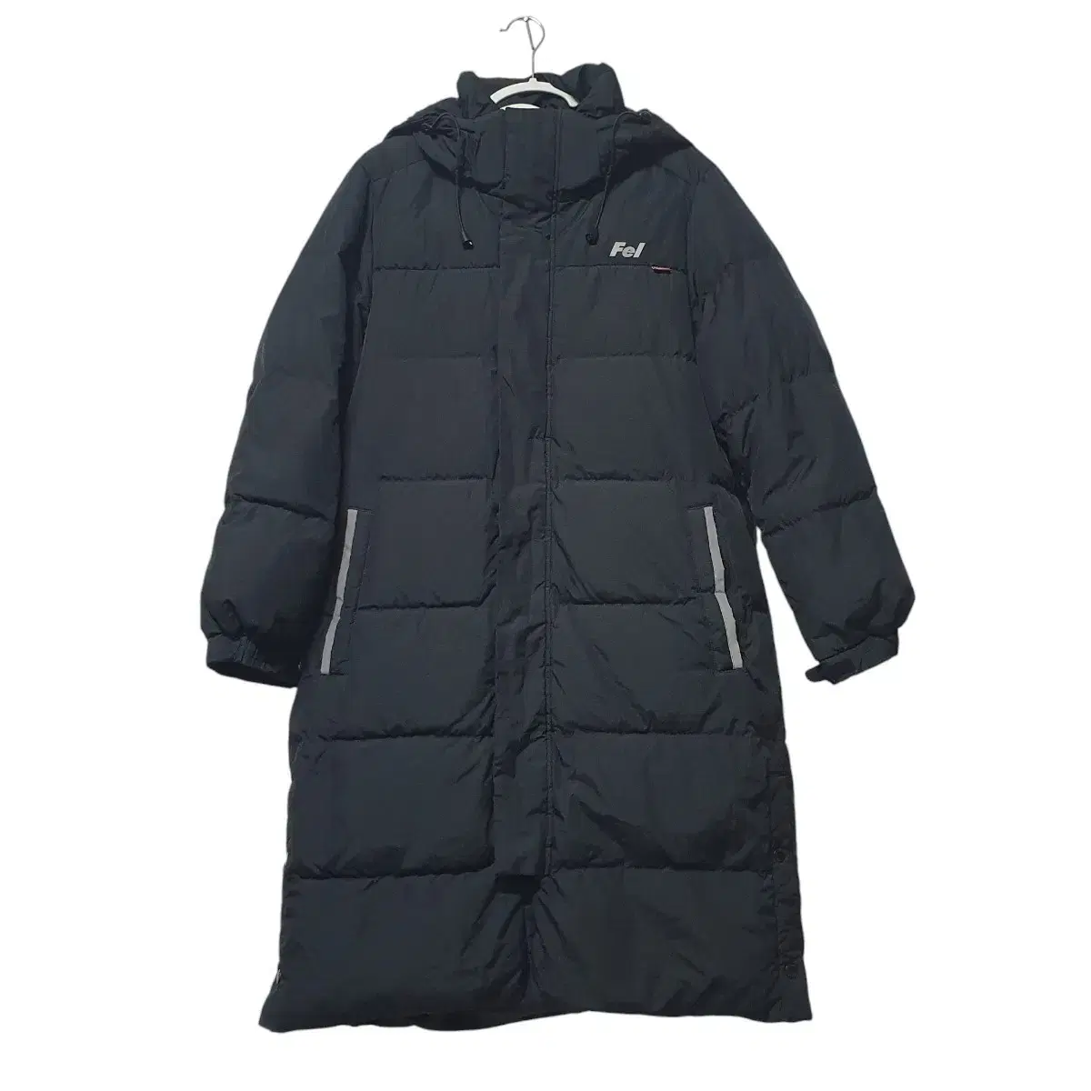 (L 100) Felix duck down long puffer black Dry cleaned