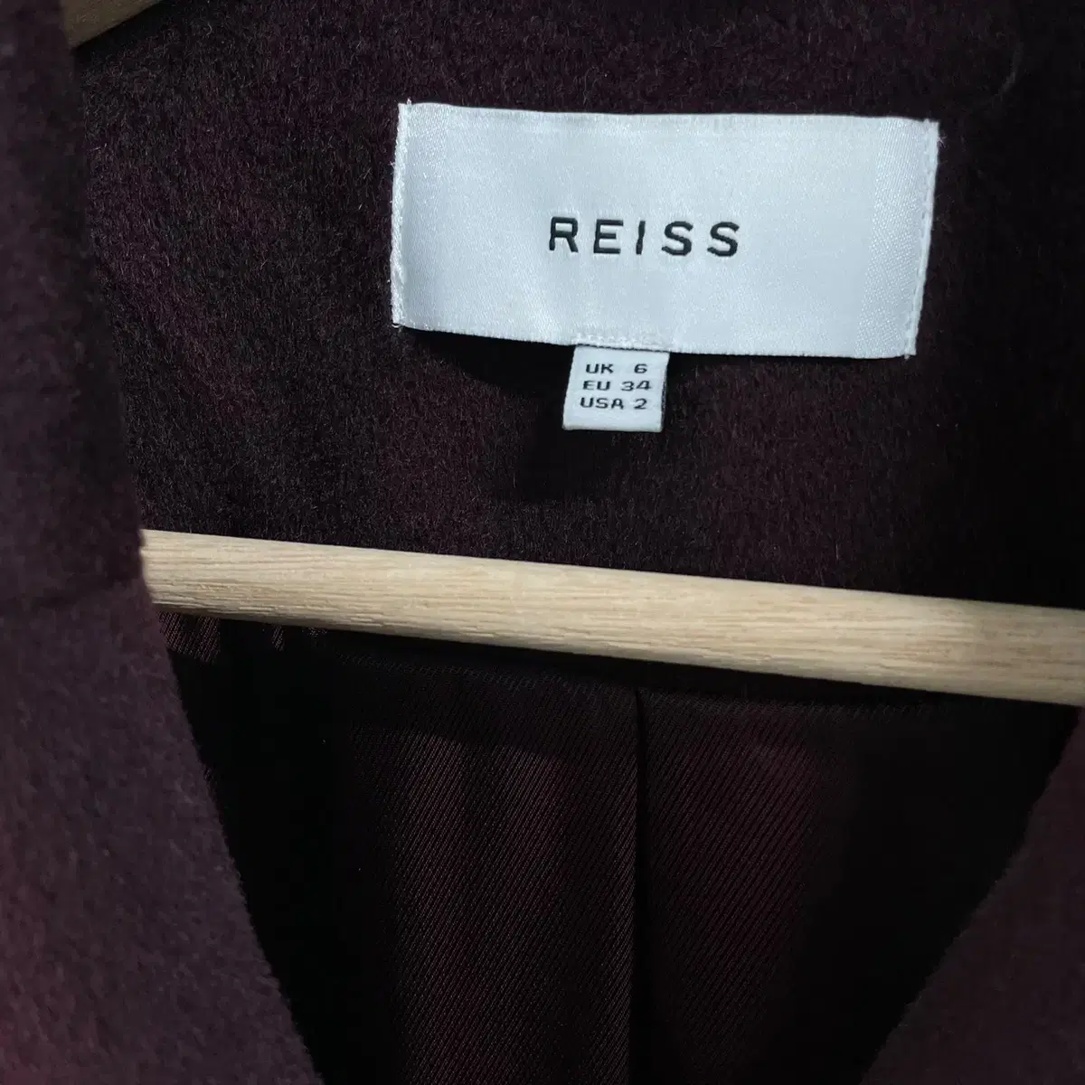 리스 Reiss 울블렌드 로브 롱코트