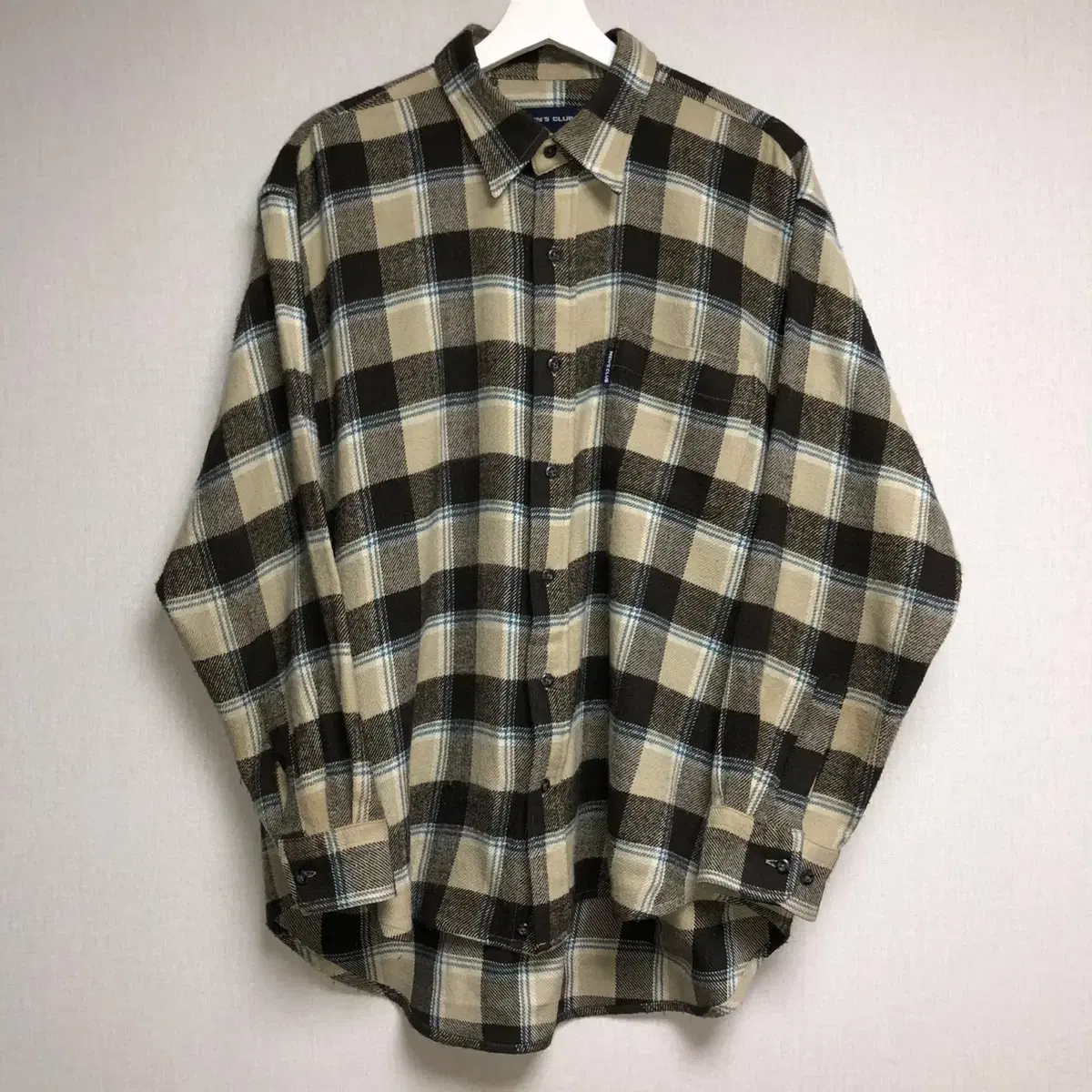 MEN'S CLUB Beige Black Check Shirt (Free)