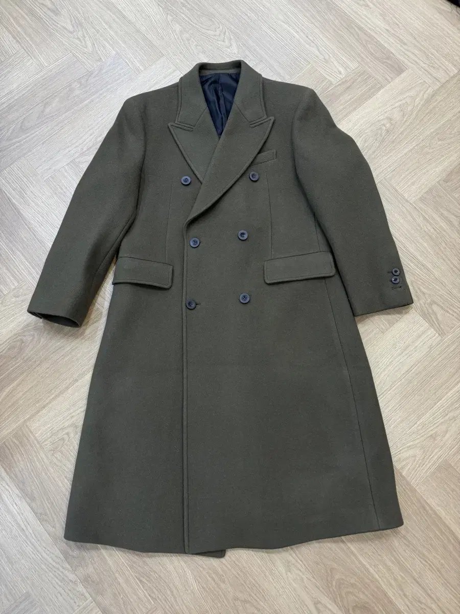 Atelier D.O. Melton wool double-breasted coat - olive M