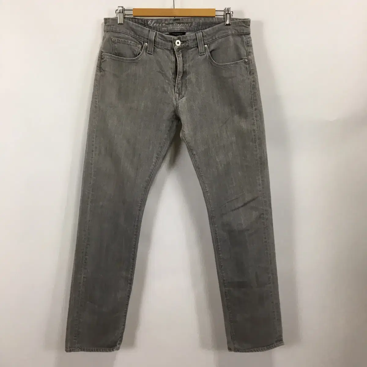 Levi's USA Capital E Matchstick Gray Denim Jeans Men's 33