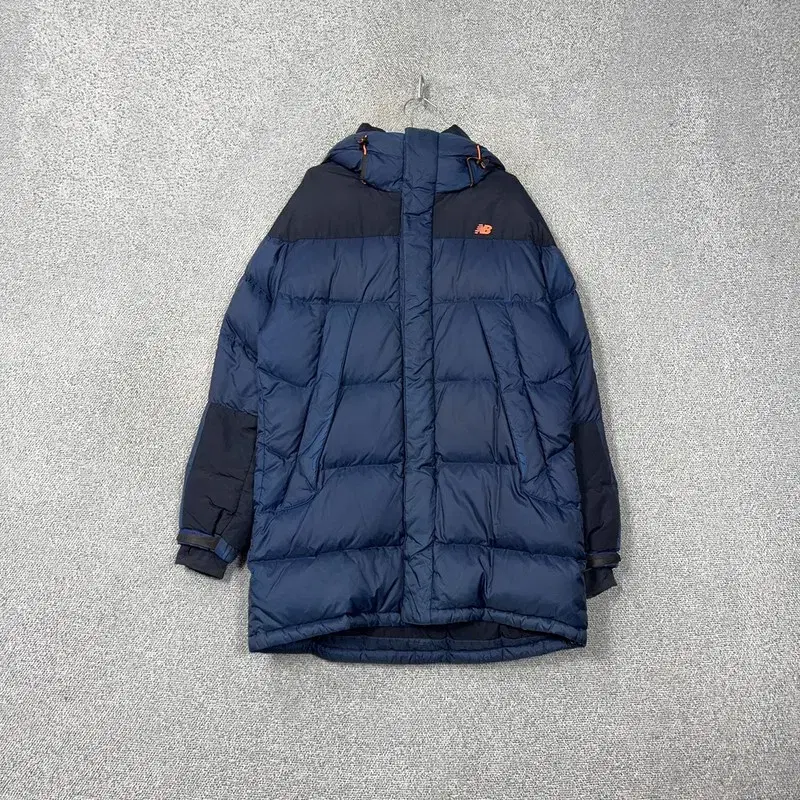 New Balance Navy Logo Duck Down Long Puffer Jumper XL