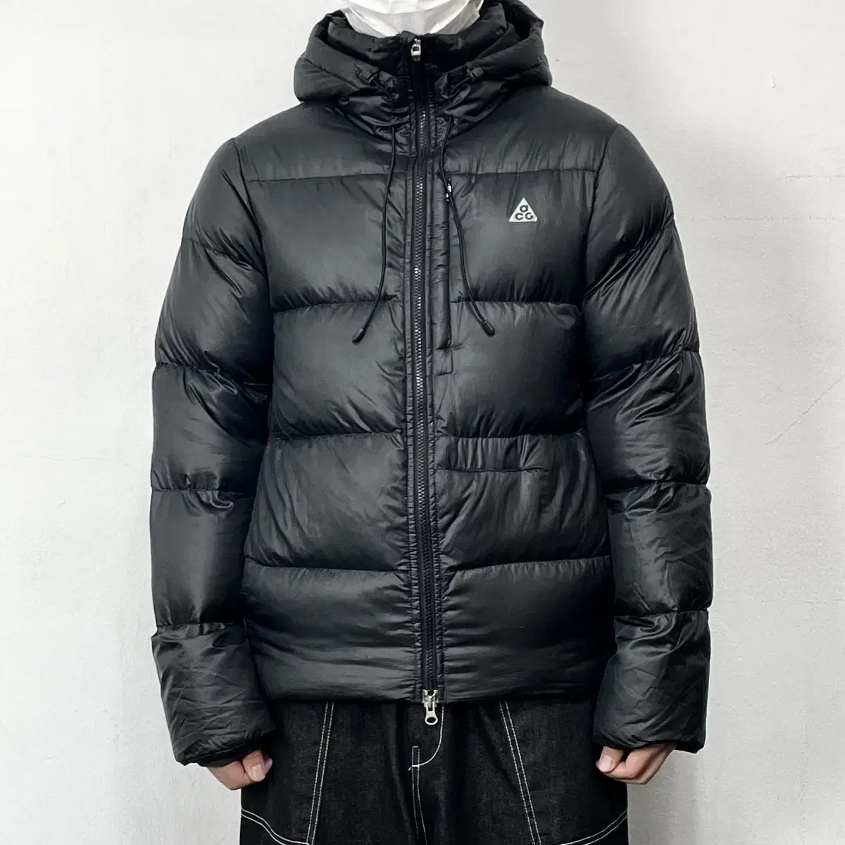 Nike ACG Glossy Black Two-Way Hooded Puffer Jumper