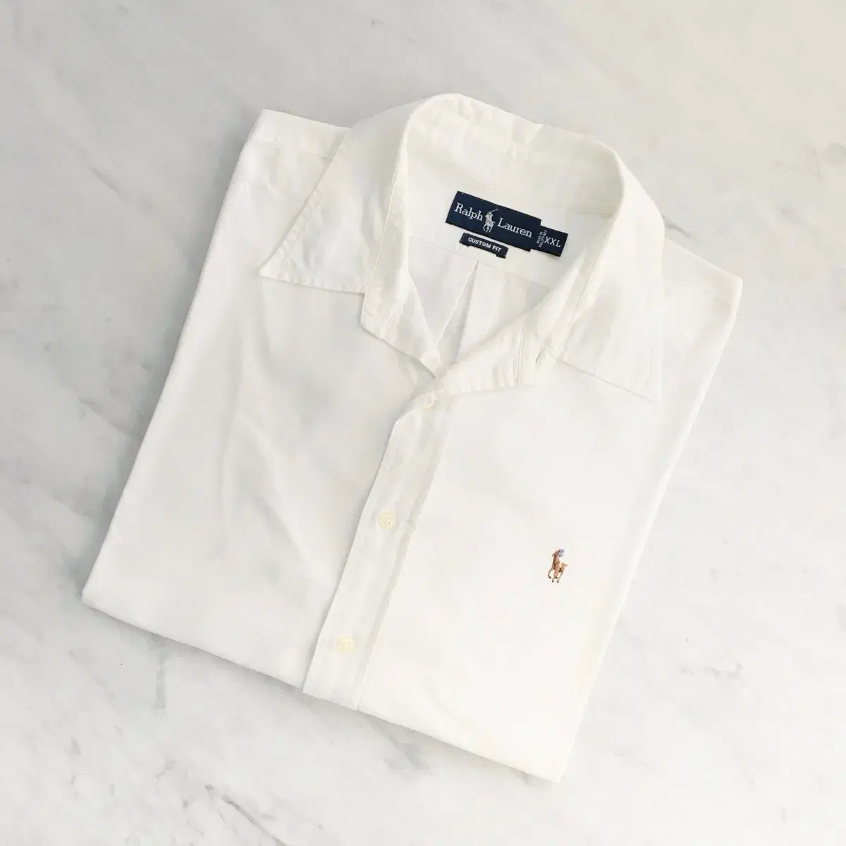 Polo Ralph Lauren White Long-Sleeved Cotton Shirt Men's 110 115 Large