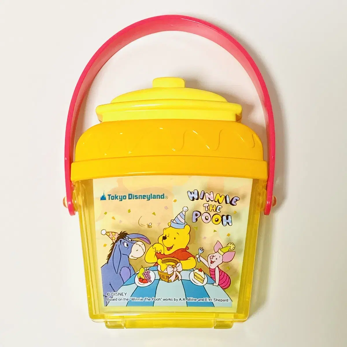 Japanese Classic Vintage Disney Winnie the Pooh Notepad Tokyo Disneyland Popcorn Bucket Figures