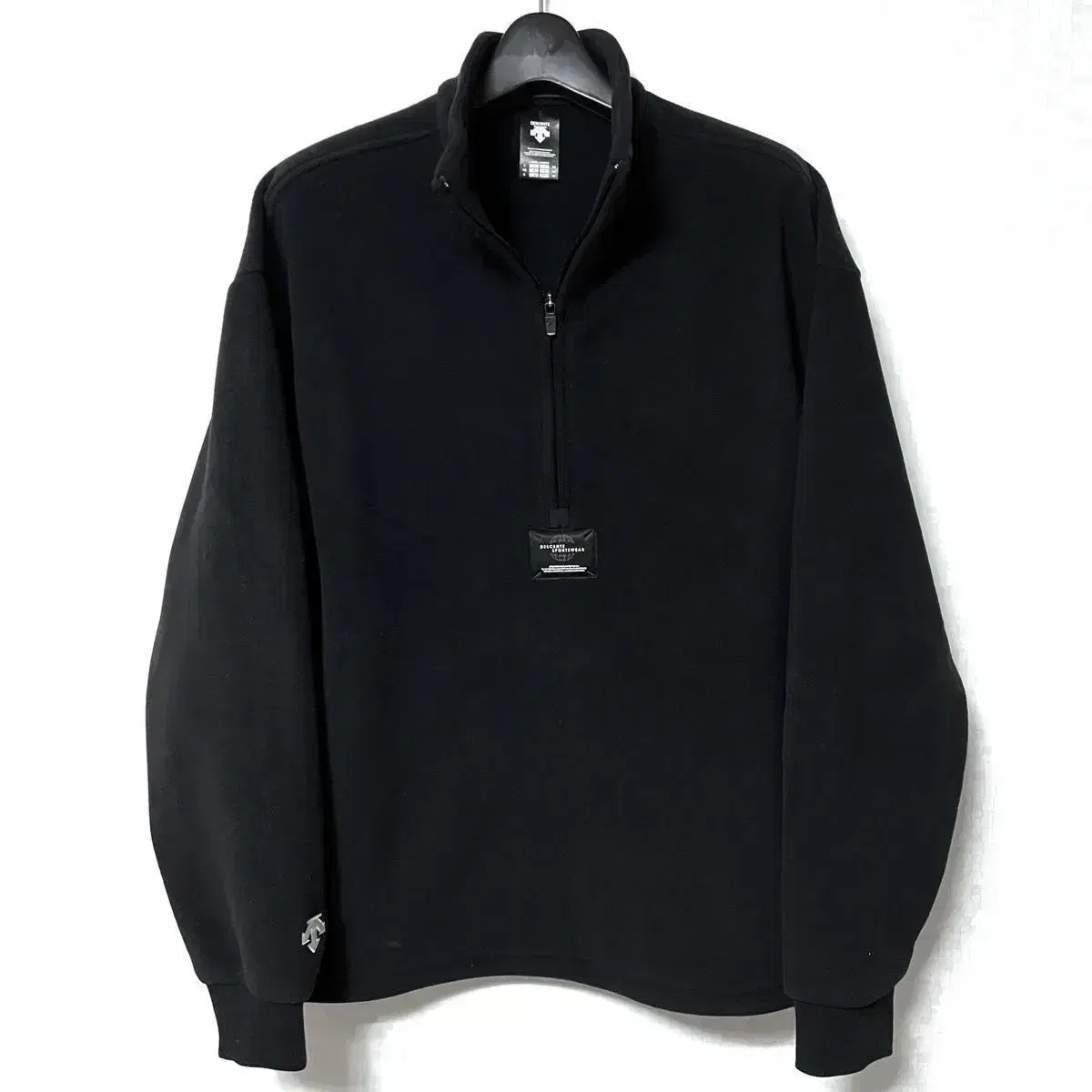 [S,90]Desant Half-Zip Fleece Hoodie Half-Zip Black