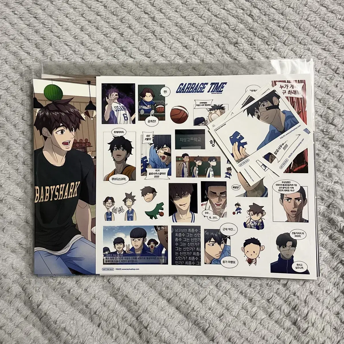 Lucky Shop Garbage Time MD pre-order benefit sticker Set official goods