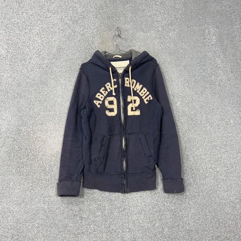 Abercrombie Vintage Y2K Stitched Navy Hooded Zip-Up S