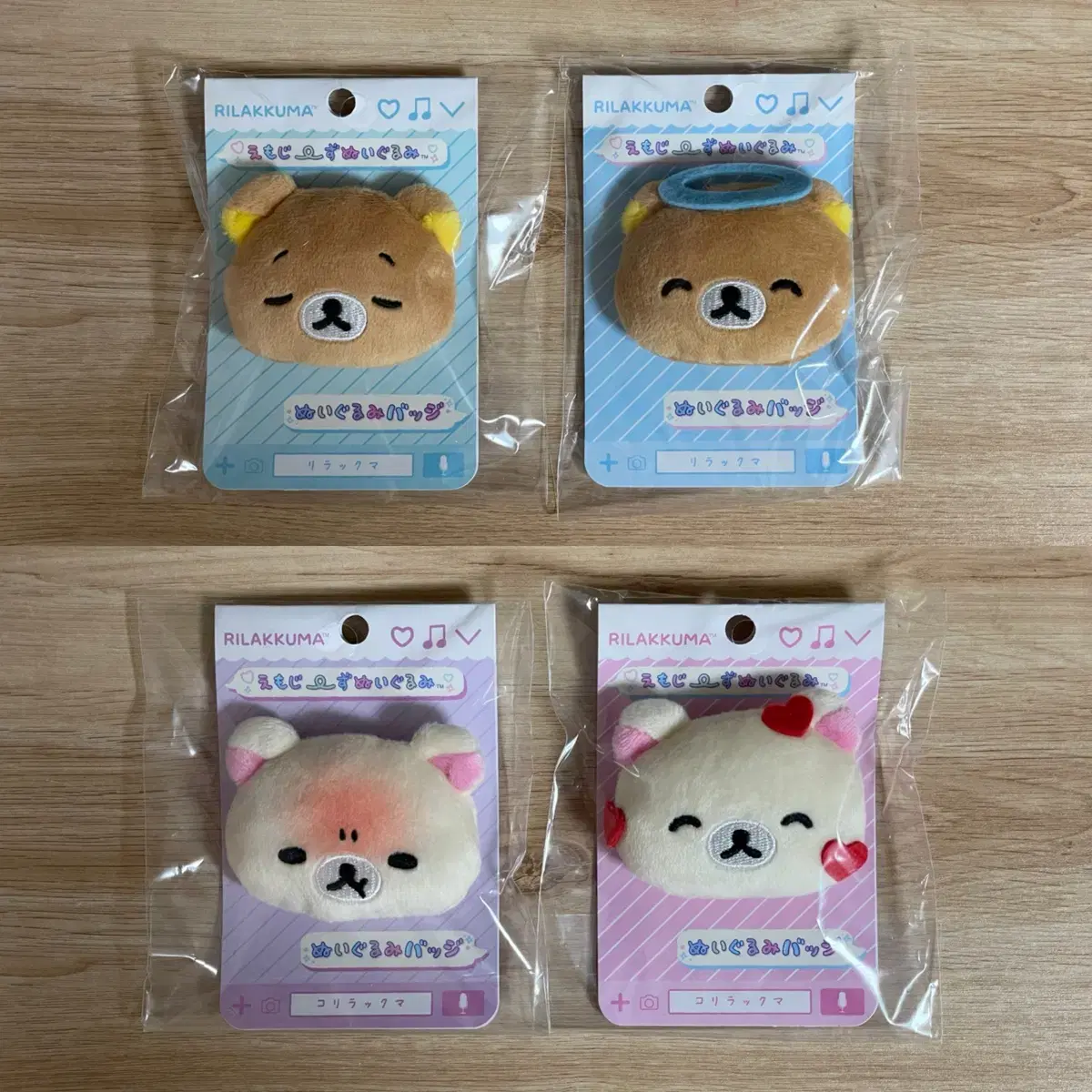 Rirakkuma Kori Rirakkuma Koguma doll Badge emoji facial expression pin badge emoji