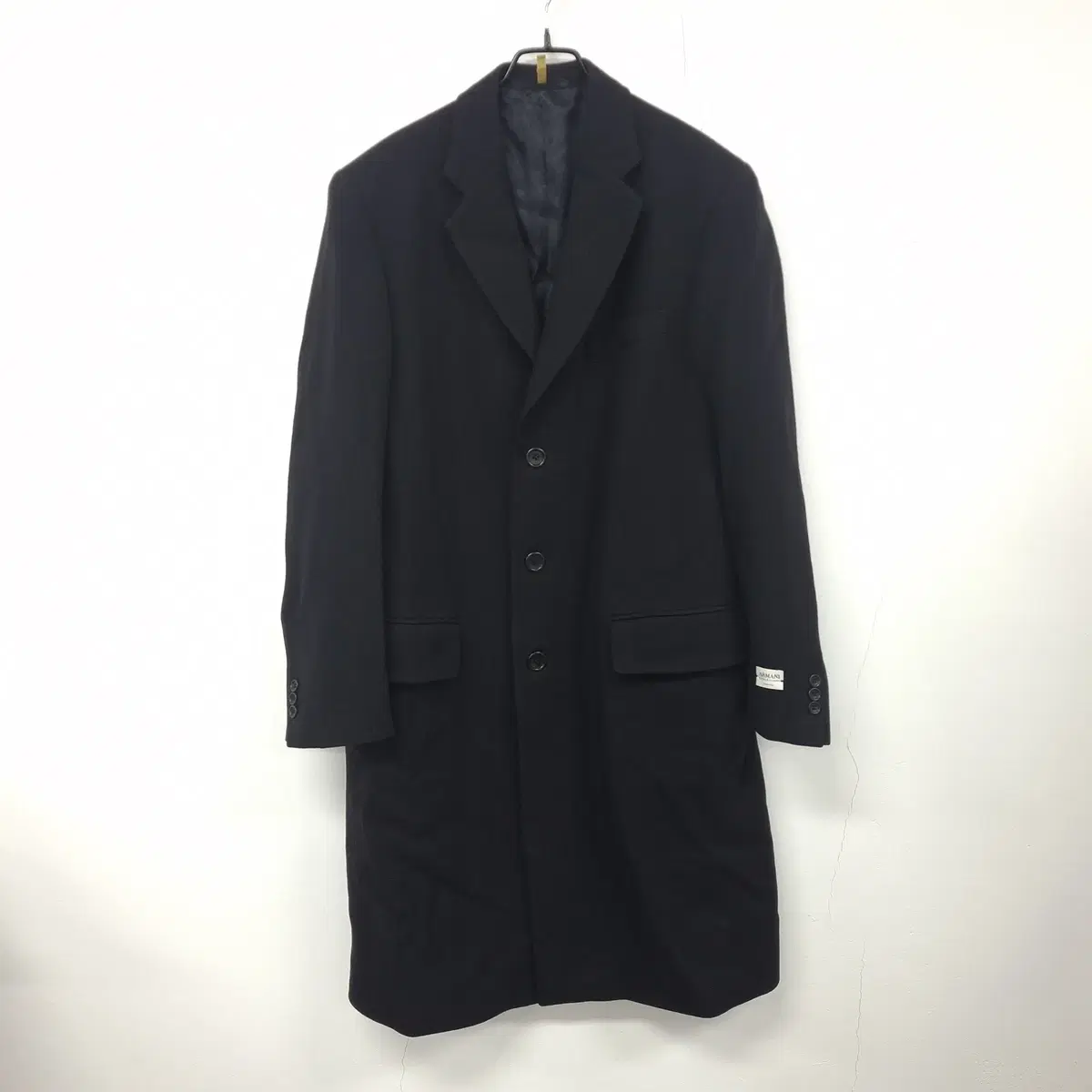 Armani Collegioni Store Edition Italian-made Men's Wool Coat 105 Black in Good Condition