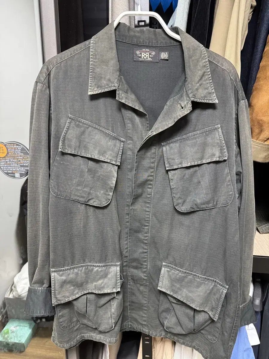 [L] RRL 22ss Garment Dying Lipstone Overshirt