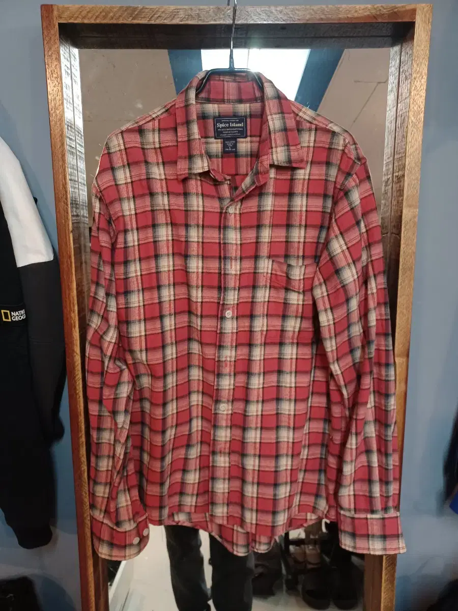 Japanese Vintage Wool Check Shirt Long Sleeve L