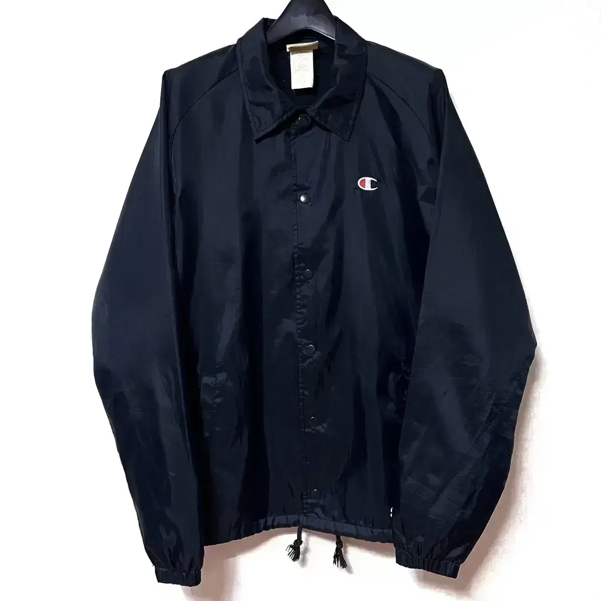 [M,95](Genuine) Champion Coach Jacket Windbreaker Black