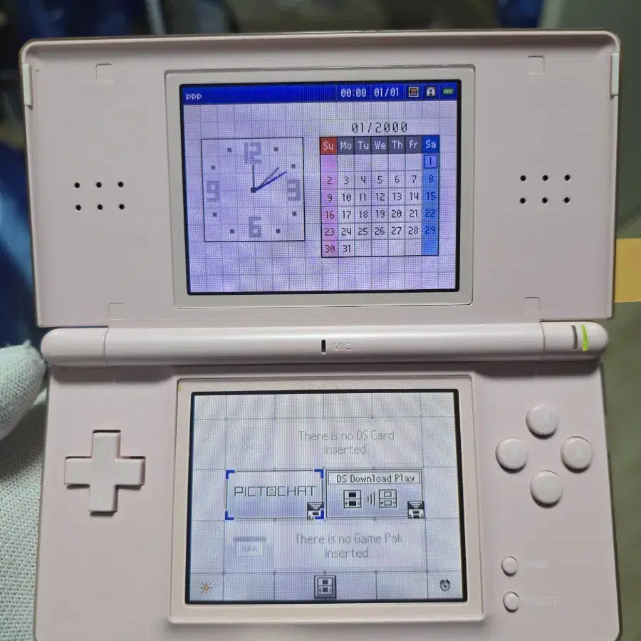 A-급 닌텐도 DS Lite DSL 핑크 하단새액정,새터치판