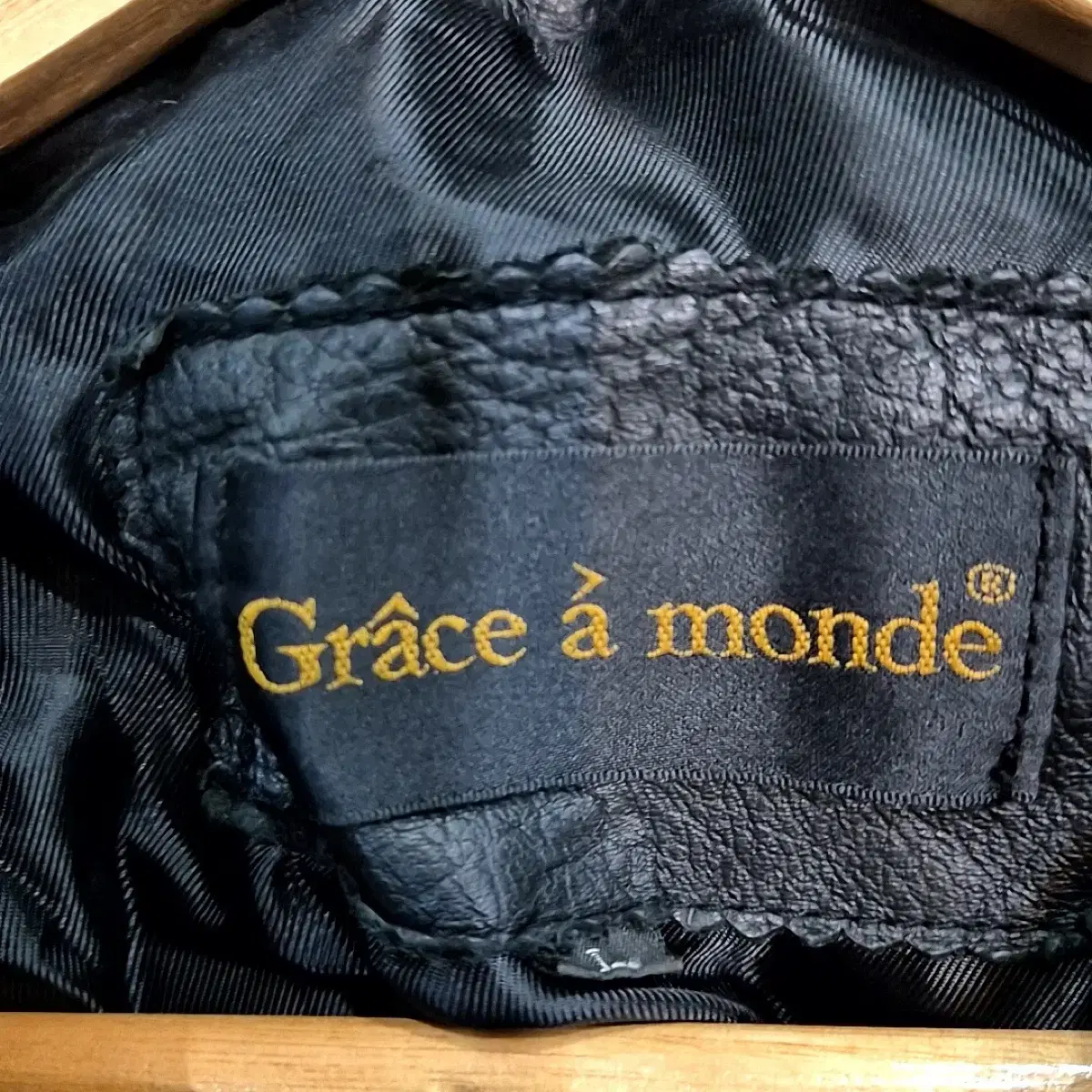 Grace a monde 소가죽 봄버 자켓