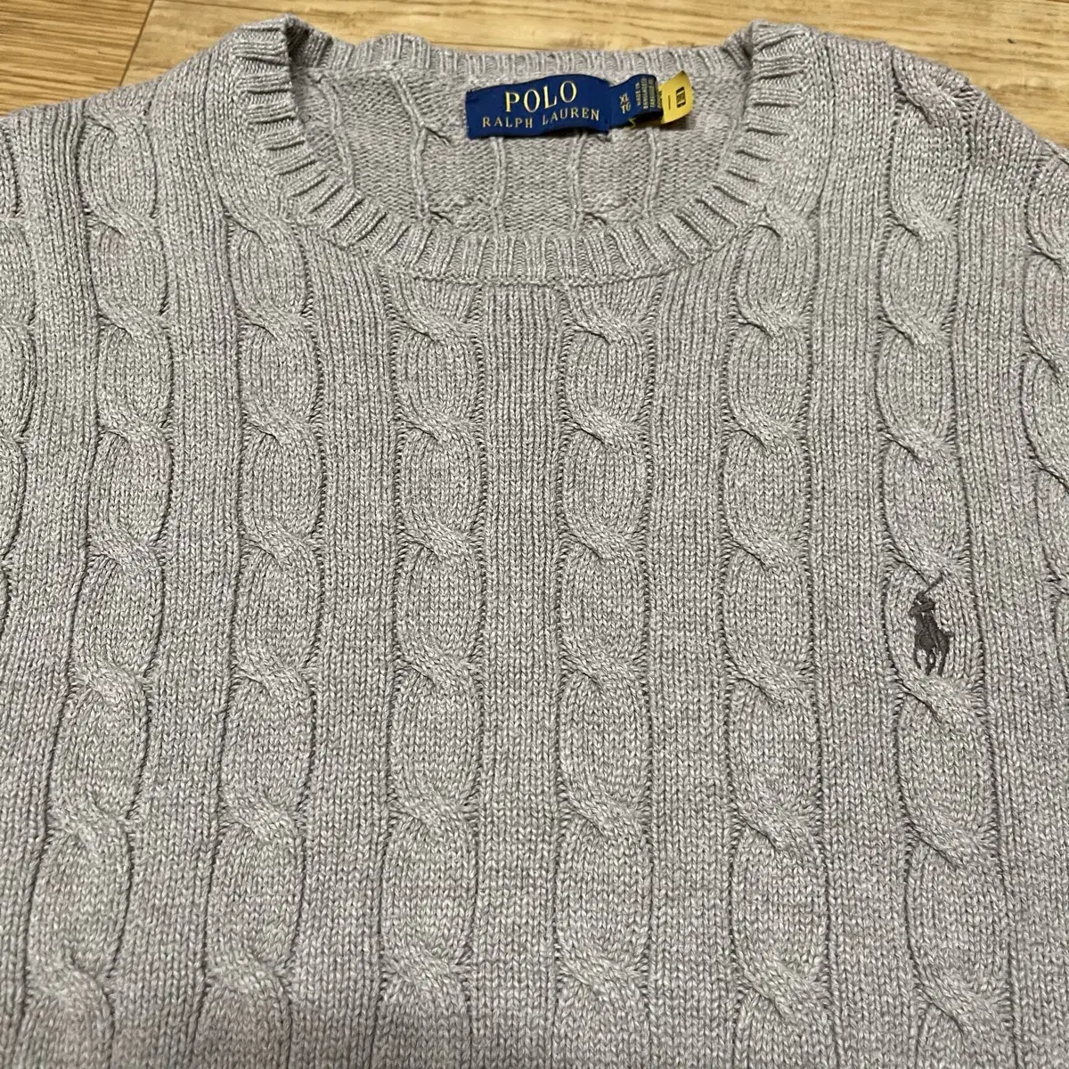 polo new pretzel knit beige XL(size 105)