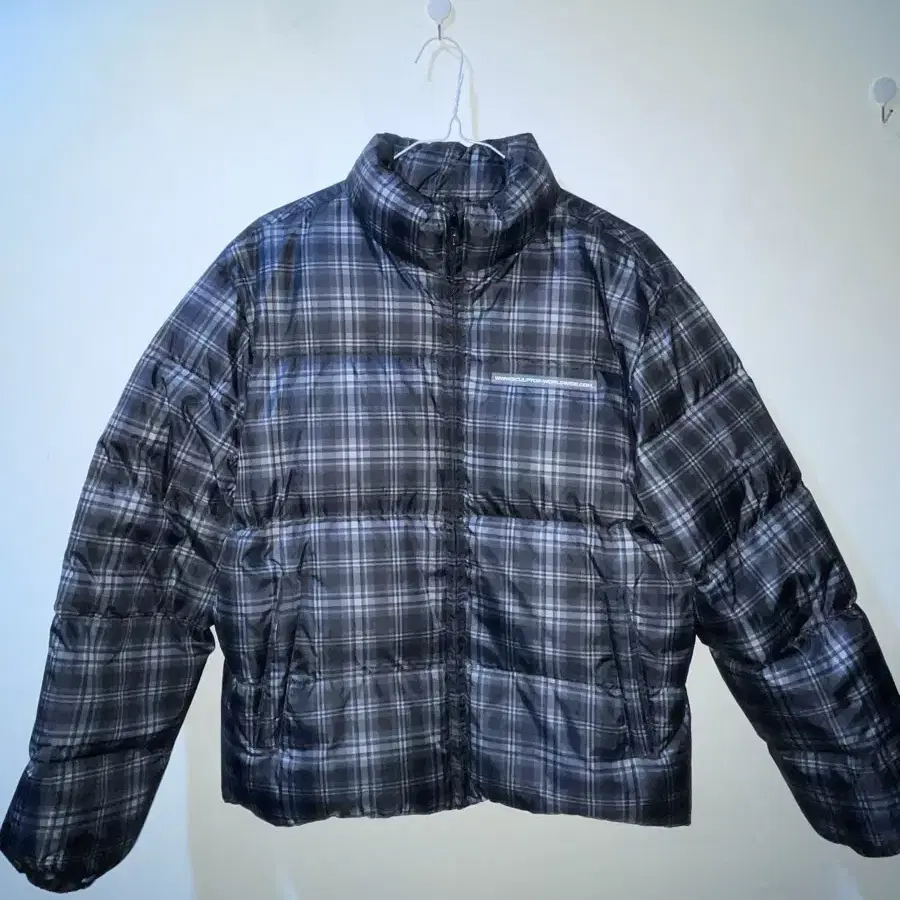 스컬프터 107 Puffer Down Plaid Blue