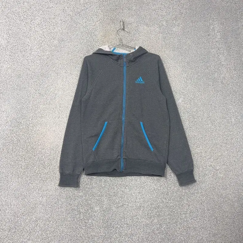 Adidas Deep Grey bloo Logo Hoodie Zip Up M